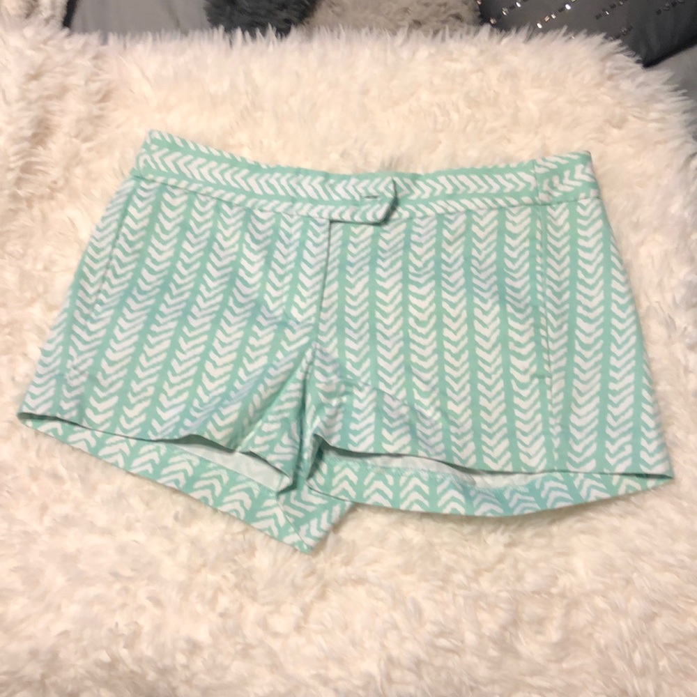 JCREW shorts mint chevron size 0